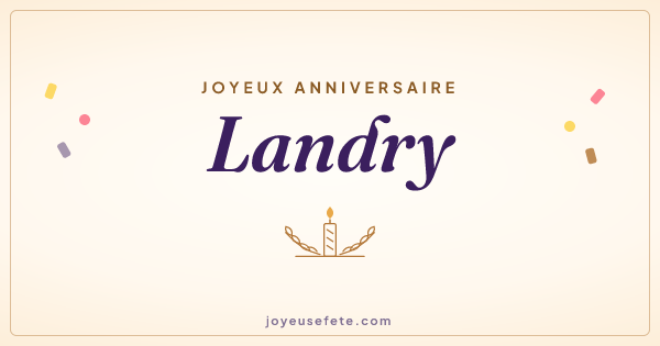 Image « Joyeux anniversaire Landry » au format large