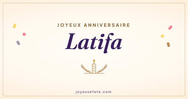 Image « Joyeux anniversaire Latifa » au format large