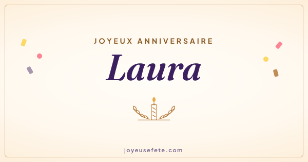 Image « Joyeux anniversaire Laura » au format large
