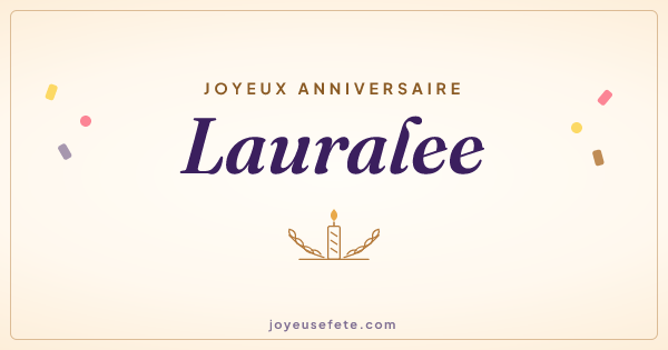 Image « Joyeux anniversaire Lauralee » au format large