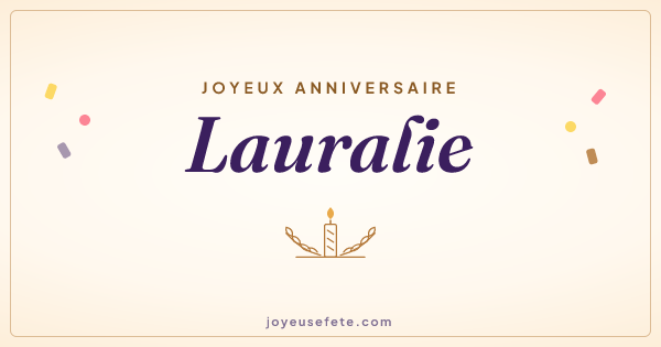 Image « Joyeux anniversaire Lauralie » au format large