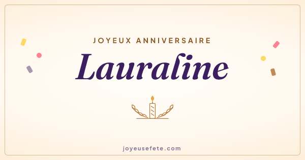 Image « Joyeux anniversaire Lauraline » au format large