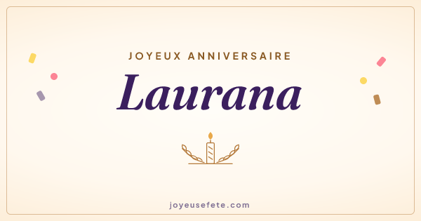 Image « Joyeux anniversaire Laurana » au format large