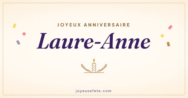 Image « Joyeux anniversaire Laure-Anne » au format large