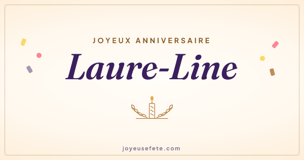 Image « Joyeux anniversaire Laure-Line » au format large