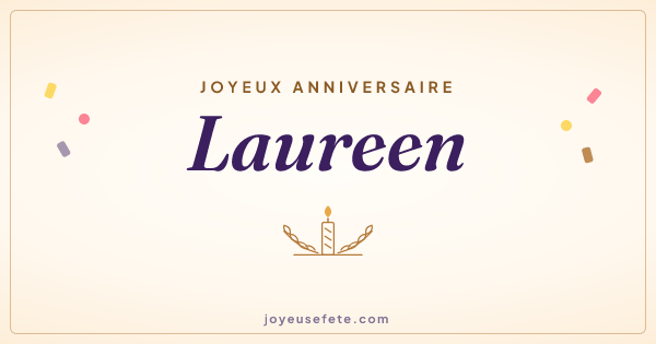 Image « Joyeux anniversaire Laureen » au format large