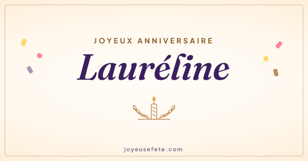 Image « Joyeux anniversaire Lauréline » au format large