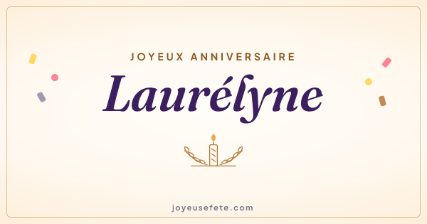 Image « Joyeux anniversaire Laurélyne » au format large