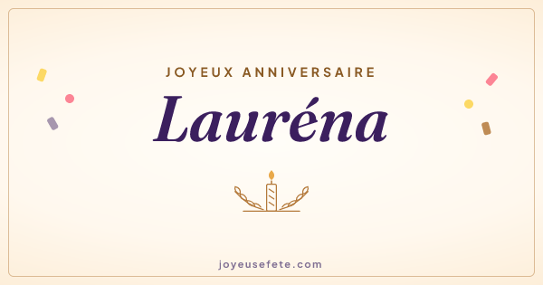Image « Joyeux anniversaire Lauréna » au format large