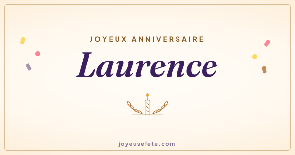 Image « Joyeux anniversaire Laurence » au format large