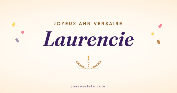 Image « Joyeux anniversaire Laurencie » au format large