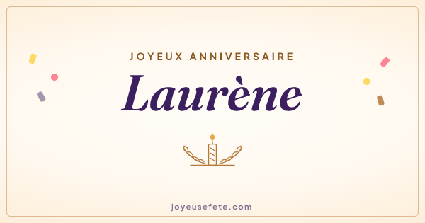 Image « Joyeux anniversaire Laurène » au format large