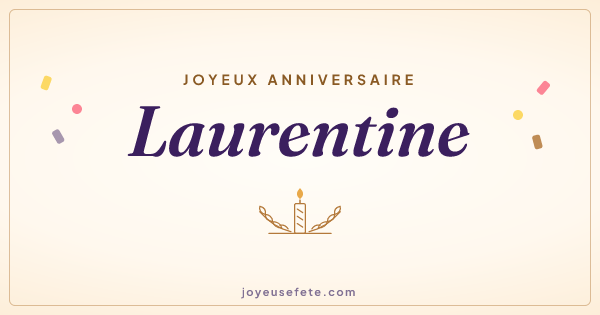 Image « Joyeux anniversaire Laurentine » au format large