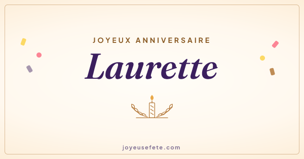 Image « Joyeux anniversaire Laurette » au format large