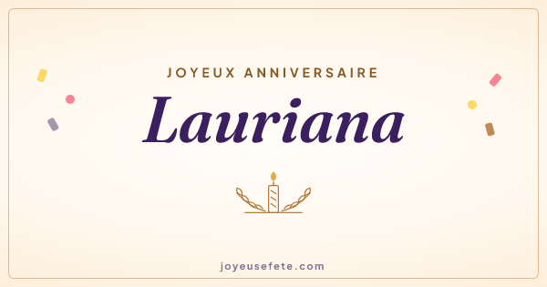 Image « Joyeux anniversaire Lauriana » au format large