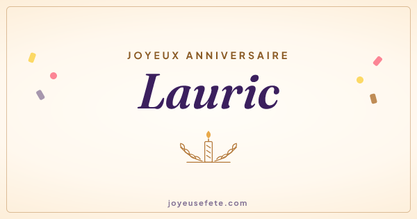 Image « Joyeux anniversaire Lauric » au format large