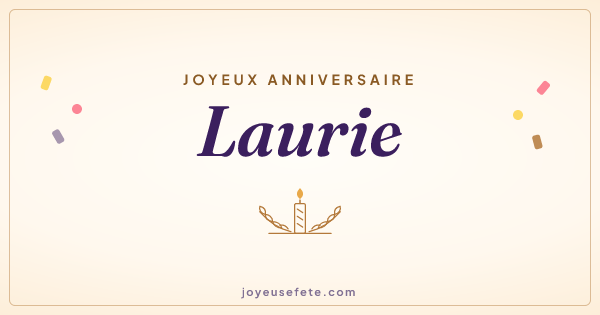 Image « Joyeux anniversaire Laurie » au format large