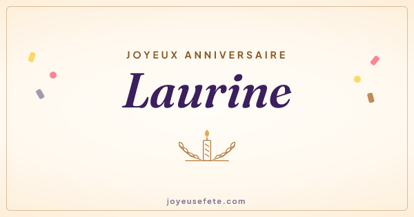 Image « Joyeux anniversaire Laurine » au format large