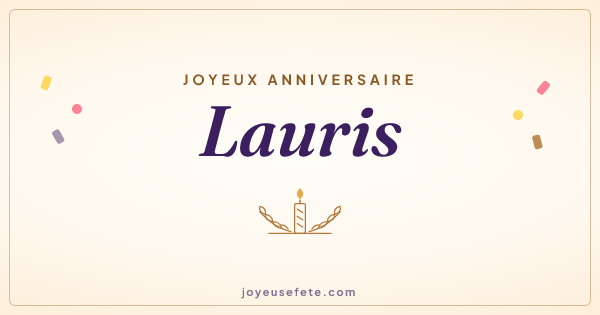 Image « Joyeux anniversaire Lauris » au format large