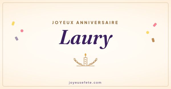 Image « Joyeux anniversaire Laury » au format large
