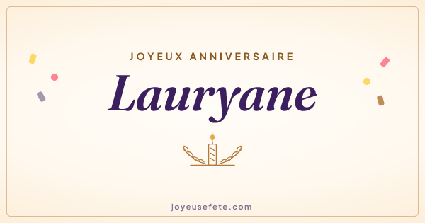 Image « Joyeux anniversaire Lauryane » au format large