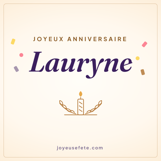 Image carrée « Joyeux anniversaire Lauryne » pour WhatsApp