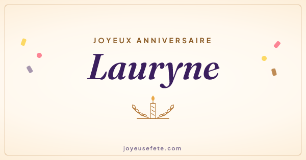 Image « Joyeux anniversaire Lauryne » au format large