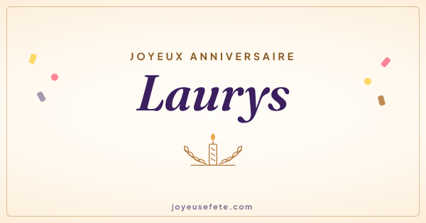 Image « Joyeux anniversaire Laurys » au format large