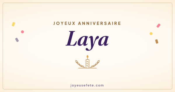 Image « Joyeux anniversaire Laya » au format large
