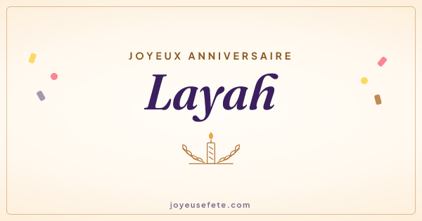 Image « Joyeux anniversaire Layah » au format large
