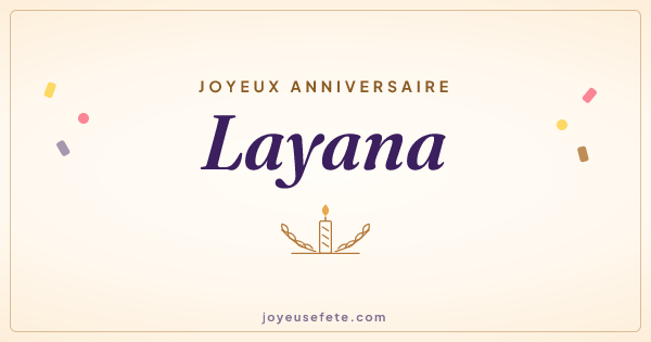 Image « Joyeux anniversaire Layana » au format large
