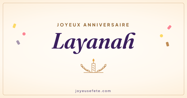 Image « Joyeux anniversaire Layanah » au format large