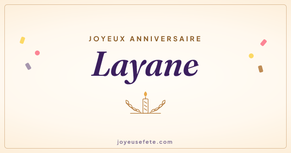 Image « Joyeux anniversaire Layane » au format large