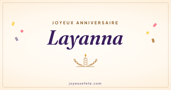 Image « Joyeux anniversaire Layanna » au format large