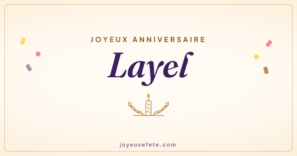 Image « Joyeux anniversaire Layel » au format large