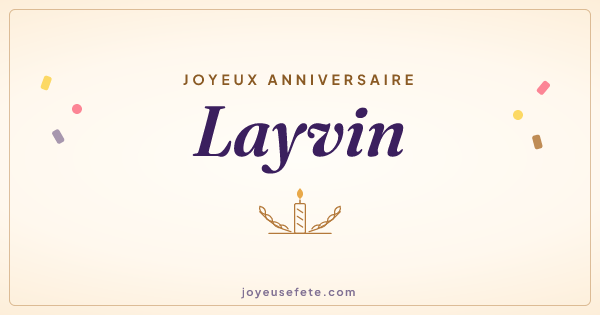Image « Joyeux anniversaire Layvin » au format large