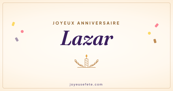 Image « Joyeux anniversaire Lazar » au format large