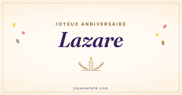 Image « Joyeux anniversaire Lazare » au format large