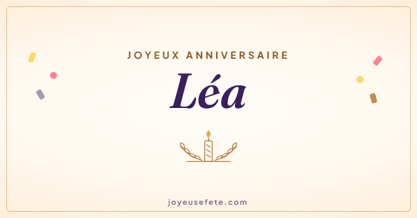 Image « Joyeux anniversaire Léa » au format large