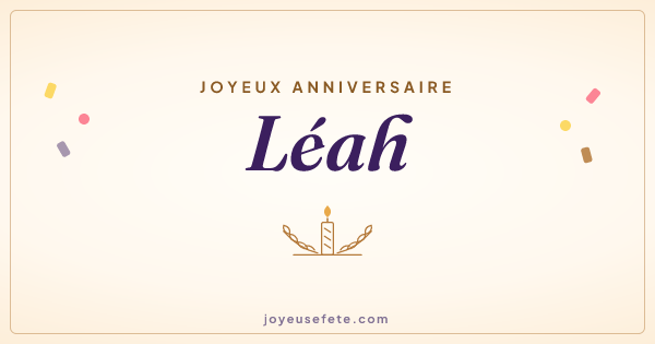Image « Joyeux anniversaire Léah » au format large
