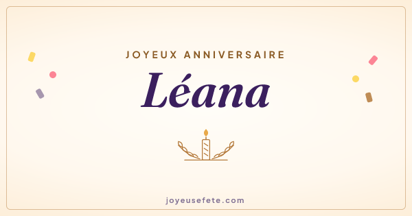 Image « Joyeux anniversaire Léana » au format large