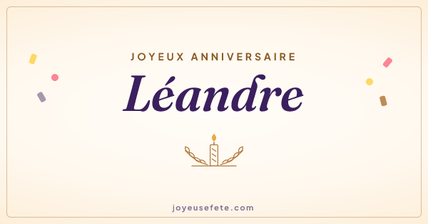 Image « Joyeux anniversaire Léandre » au format large
