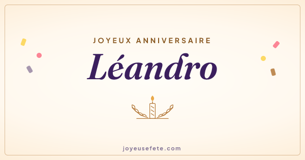 Image « Joyeux anniversaire Léandro » au format large