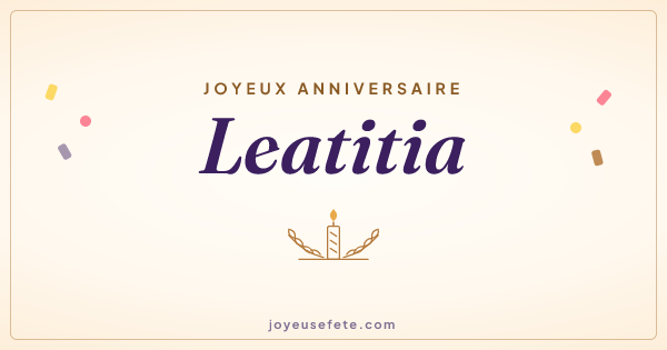 Image « Joyeux anniversaire Leatitia » au format large