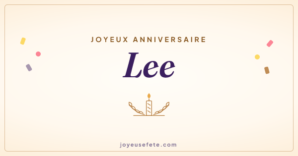 Image « Joyeux anniversaire Lee » au format large