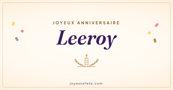 Image « Joyeux anniversaire Leeroy » au format large