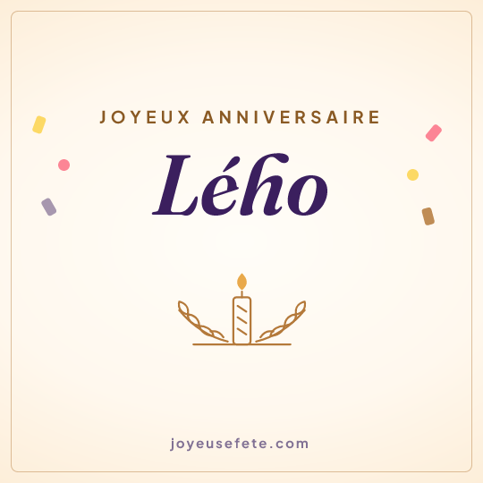 Image carrée « Joyeux anniversaire Lého » pour WhatsApp