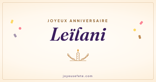 Image « Joyeux anniversaire Leïlani » au format large