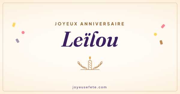 Image « Joyeux anniversaire Leïlou » au format large