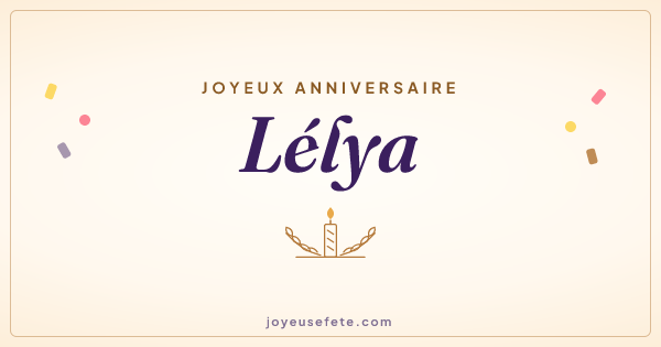 Image « Joyeux anniversaire Lélya » au format large